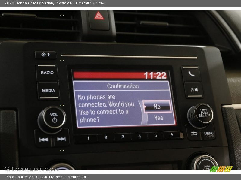 Cosmic Blue Metallic / Gray 2020 Honda Civic LX Sedan