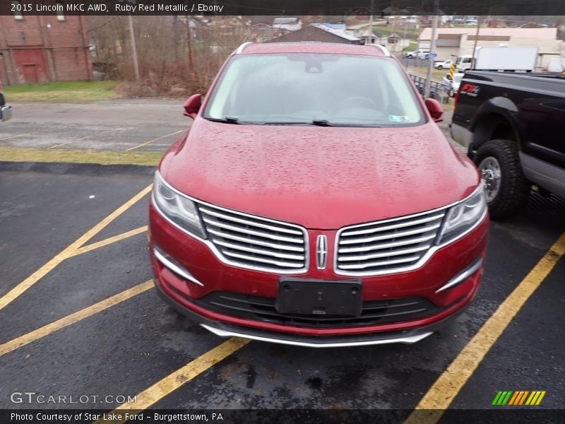 Ruby Red Metallic / Ebony 2015 Lincoln MKC AWD