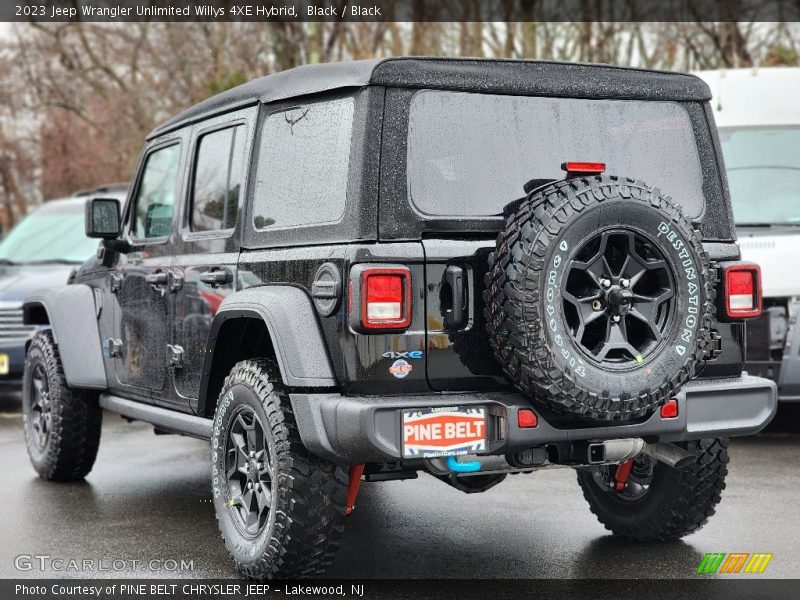 Black / Black 2023 Jeep Wrangler Unlimited Willys 4XE Hybrid