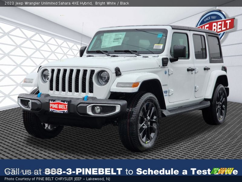 Bright White / Black 2023 Jeep Wrangler Unlimited Sahara 4XE Hybrid