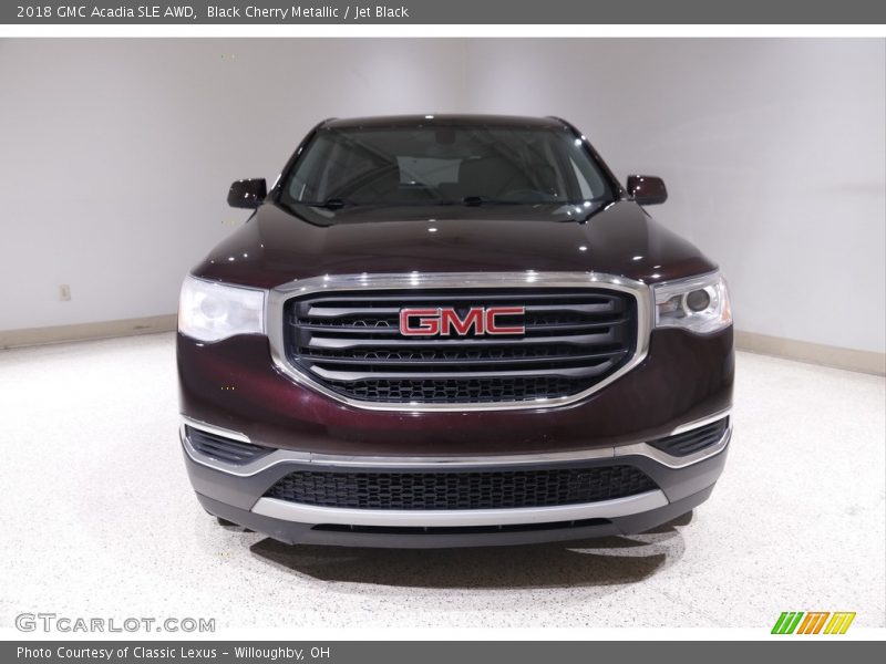 Black Cherry Metallic / Jet Black 2018 GMC Acadia SLE AWD