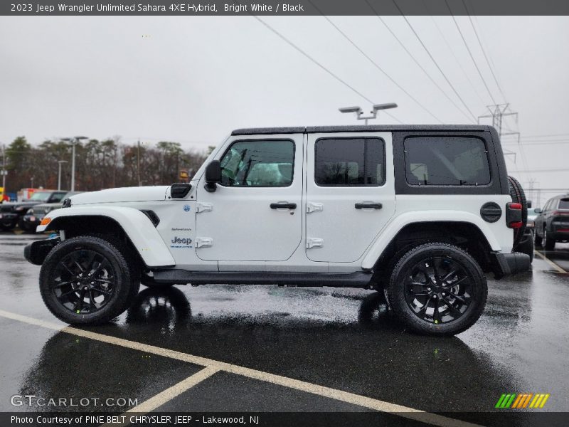 Bright White / Black 2023 Jeep Wrangler Unlimited Sahara 4XE Hybrid