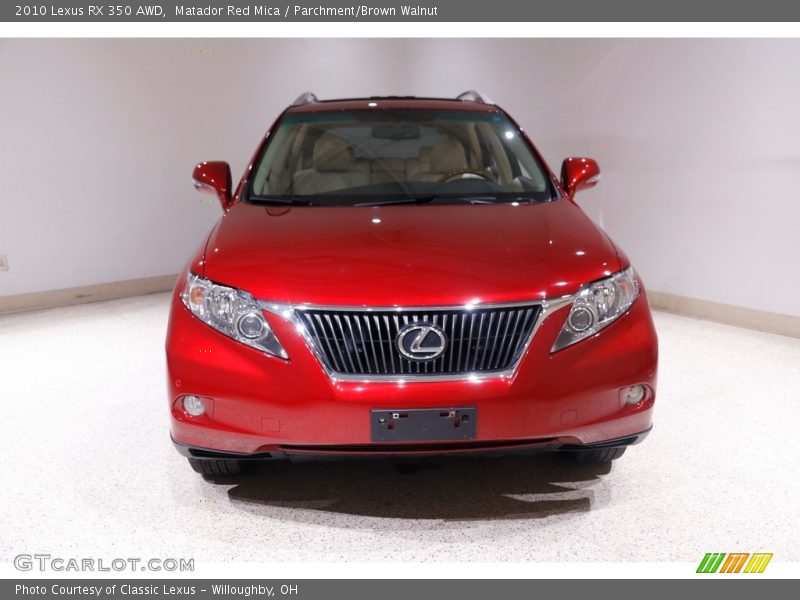 Matador Red Mica / Parchment/Brown Walnut 2010 Lexus RX 350 AWD