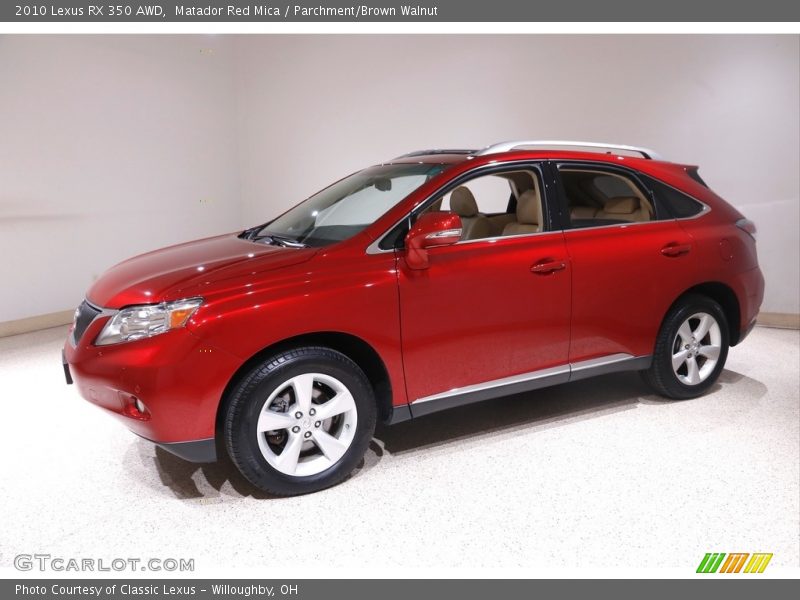 Matador Red Mica / Parchment/Brown Walnut 2010 Lexus RX 350 AWD