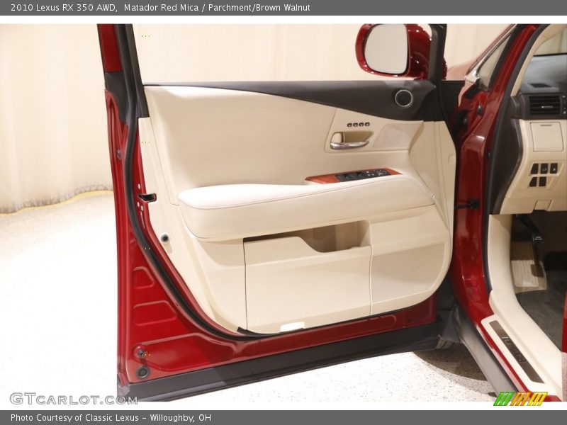 Matador Red Mica / Parchment/Brown Walnut 2010 Lexus RX 350 AWD