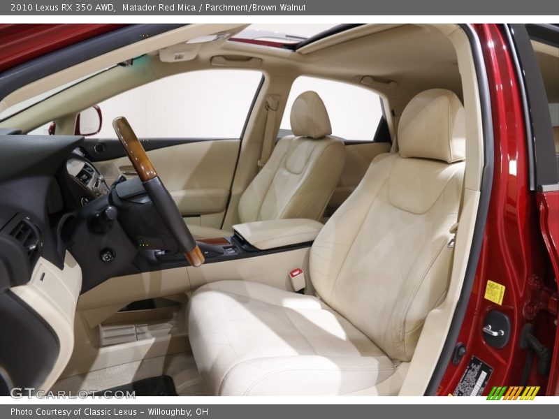 Matador Red Mica / Parchment/Brown Walnut 2010 Lexus RX 350 AWD