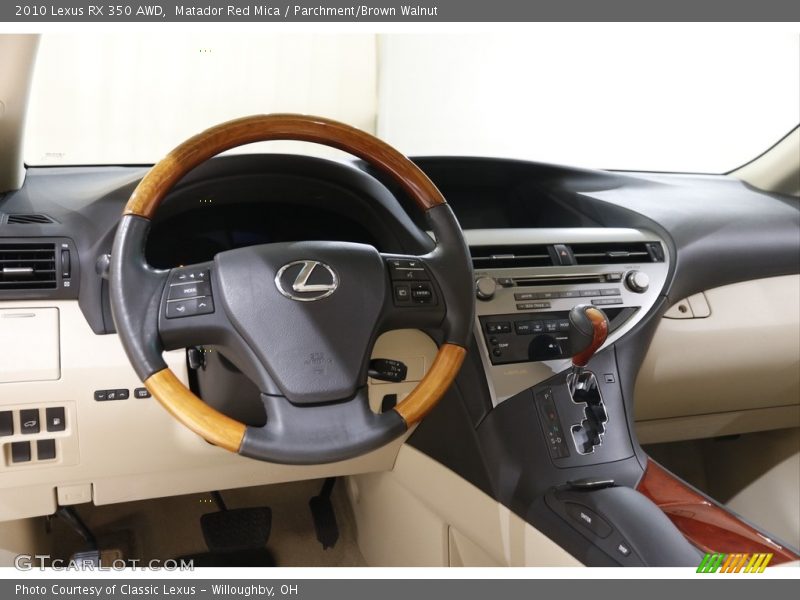 Matador Red Mica / Parchment/Brown Walnut 2010 Lexus RX 350 AWD