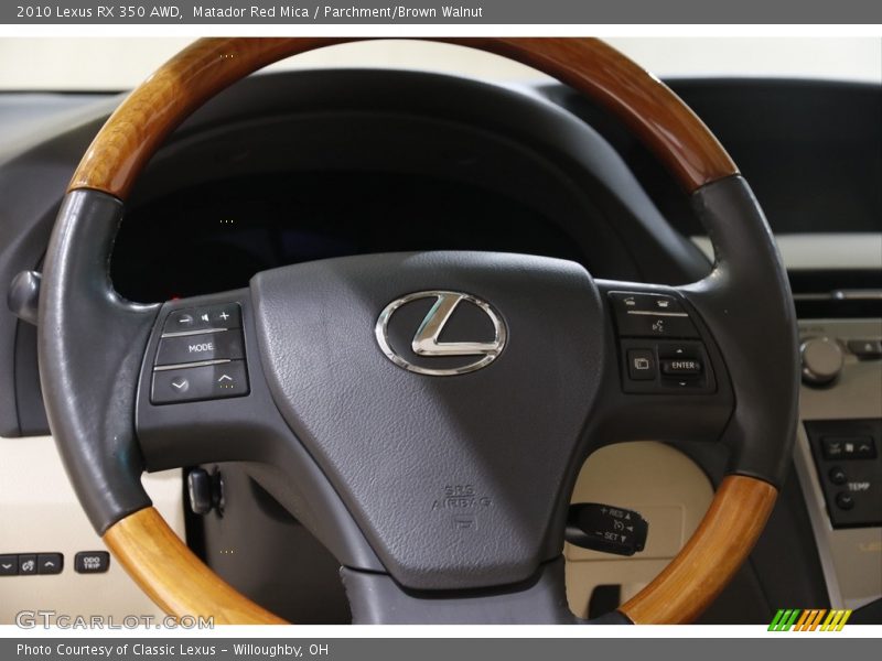 Matador Red Mica / Parchment/Brown Walnut 2010 Lexus RX 350 AWD
