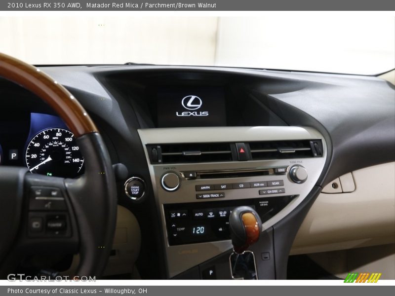 Matador Red Mica / Parchment/Brown Walnut 2010 Lexus RX 350 AWD