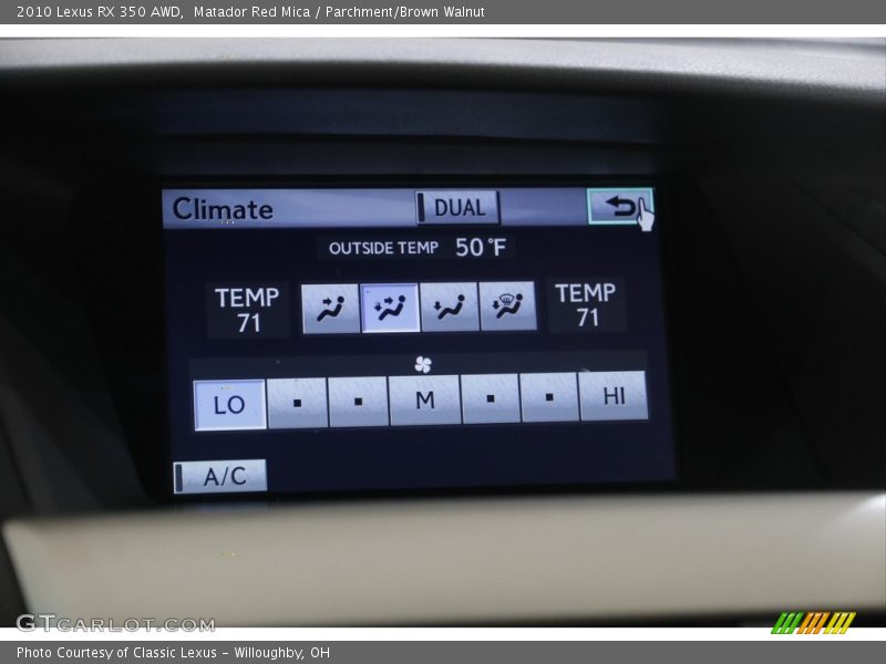 Matador Red Mica / Parchment/Brown Walnut 2010 Lexus RX 350 AWD