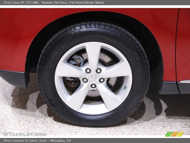 Matador Red Mica / Parchment/Brown Walnut 2010 Lexus RX 350 AWD