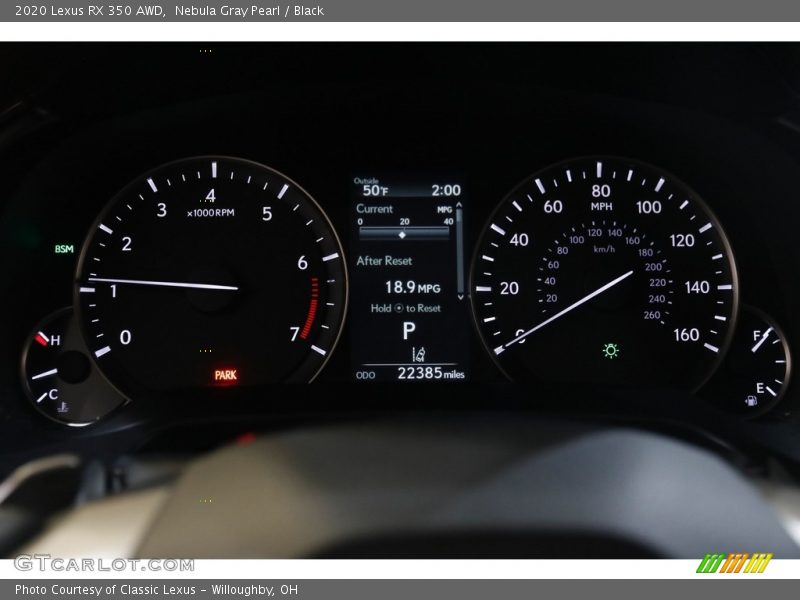 Nebula Gray Pearl / Black 2020 Lexus RX 350 AWD