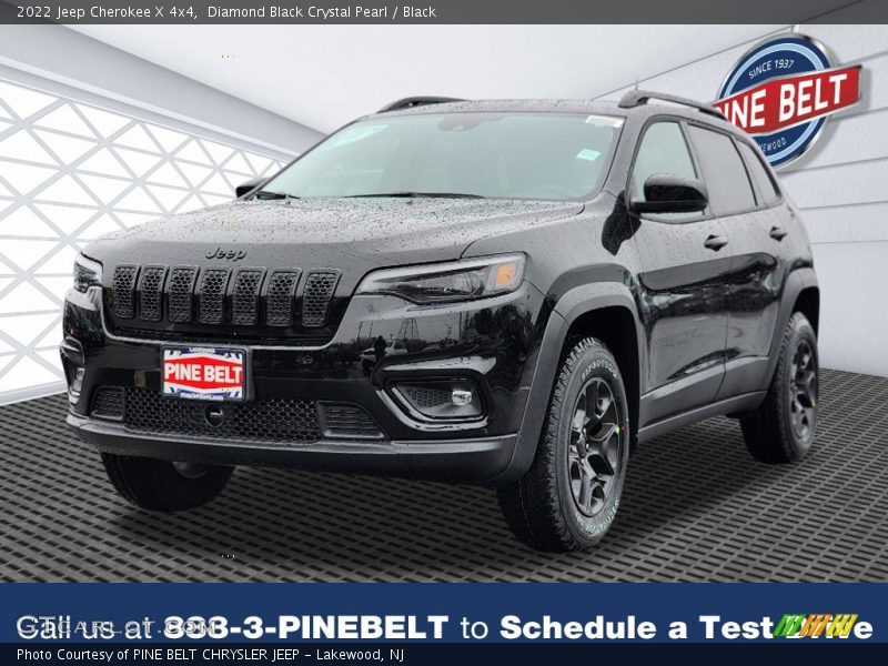Diamond Black Crystal Pearl / Black 2022 Jeep Cherokee X 4x4