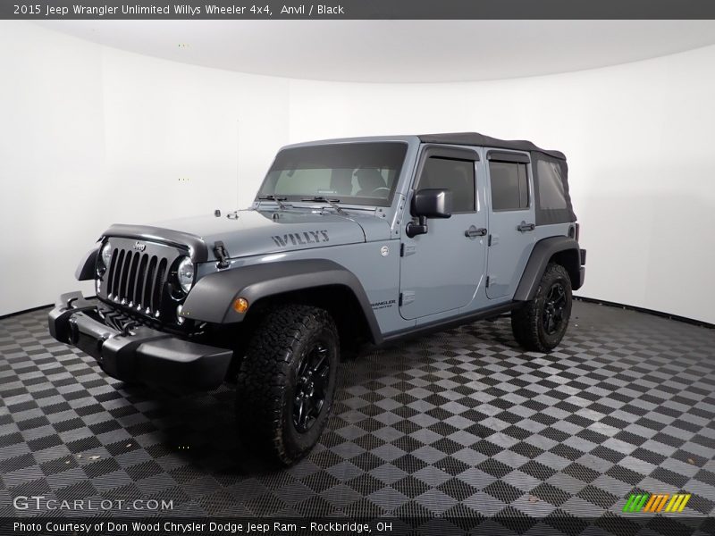 Anvil / Black 2015 Jeep Wrangler Unlimited Willys Wheeler 4x4
