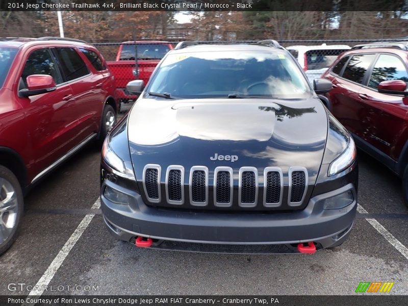 Brilliant Black Crystal Pearl / Morocco - Black 2014 Jeep Cherokee Trailhawk 4x4