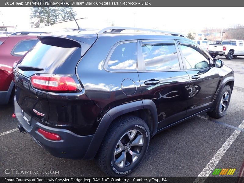 Brilliant Black Crystal Pearl / Morocco - Black 2014 Jeep Cherokee Trailhawk 4x4