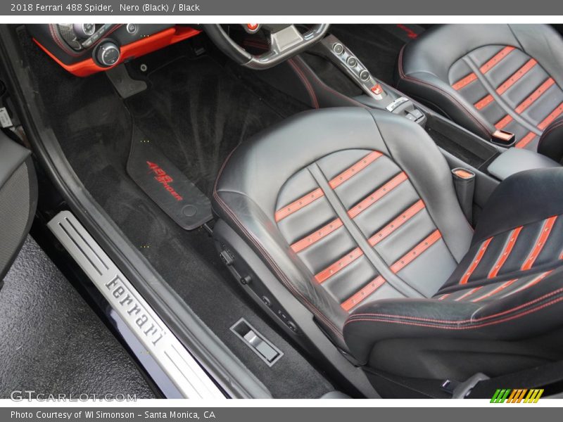 Front Seat of 2018 488 Spider 