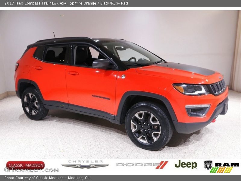 Spitfire Orange / Black/Ruby Red 2017 Jeep Compass Trailhawk 4x4