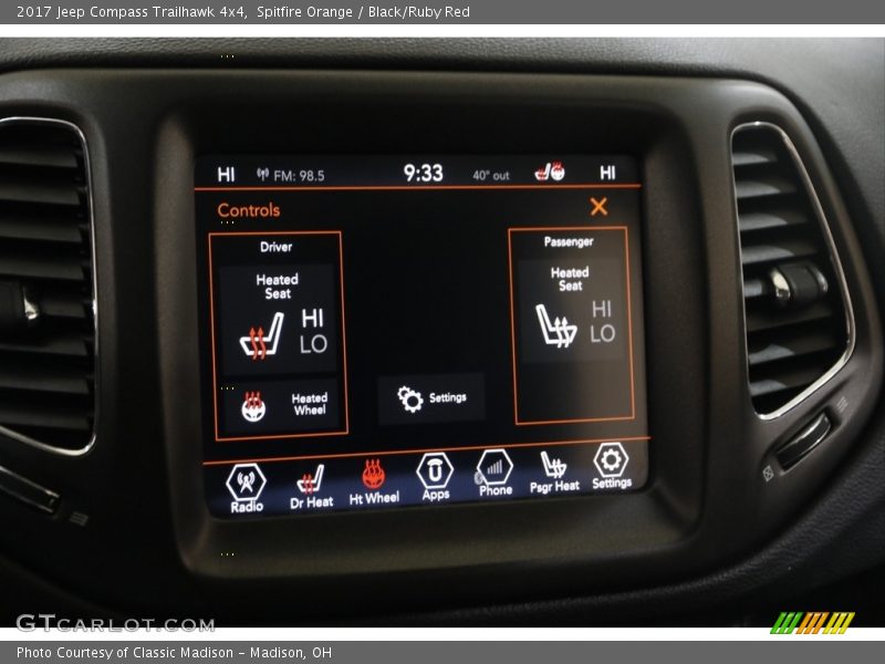 Spitfire Orange / Black/Ruby Red 2017 Jeep Compass Trailhawk 4x4