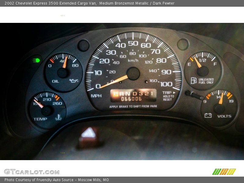  2002 Express 3500 Extended Cargo Van 3500 Extended Cargo Van Gauges