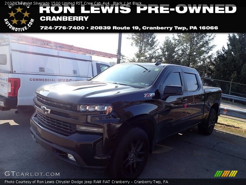 Black / Jet Black 2022 Chevrolet Silverado 1500 Limited RST Crew Cab 4x4