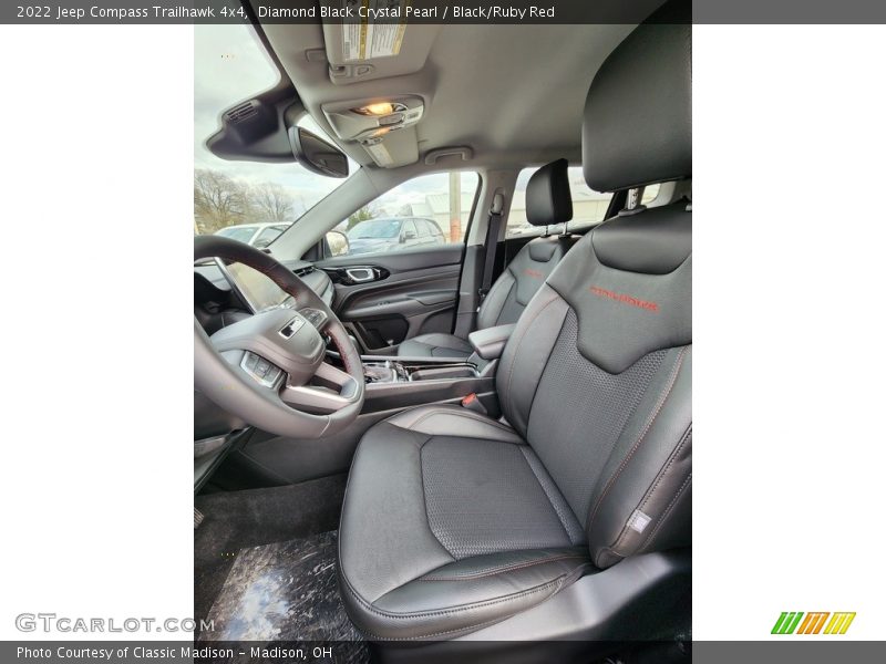 Diamond Black Crystal Pearl / Black/Ruby Red 2022 Jeep Compass Trailhawk 4x4