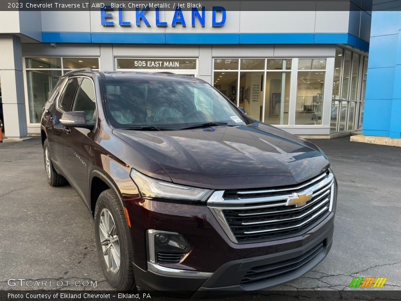 Black Cherry Metallic / Jet Black 2023 Chevrolet Traverse LT AWD