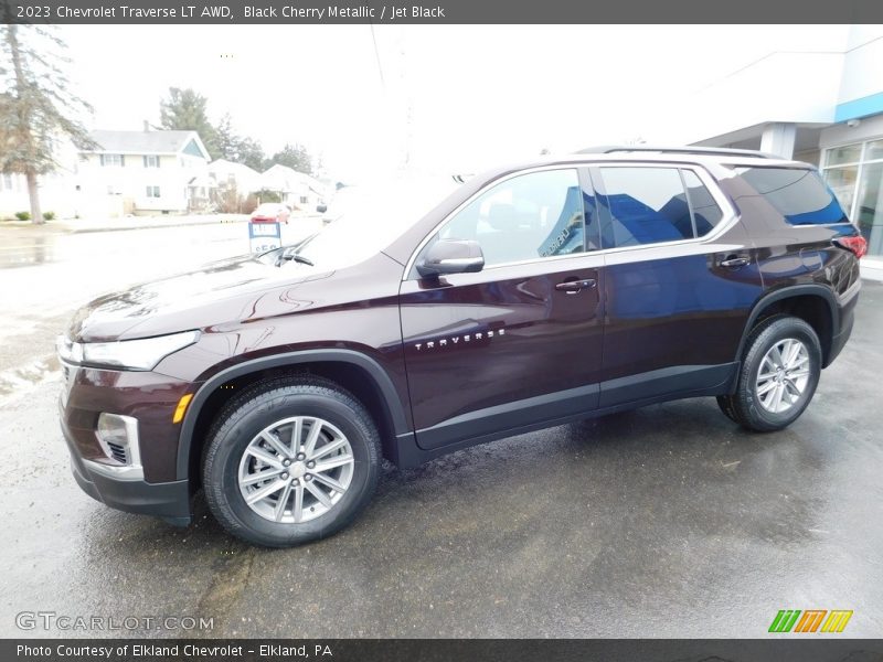 Black Cherry Metallic / Jet Black 2023 Chevrolet Traverse LT AWD
