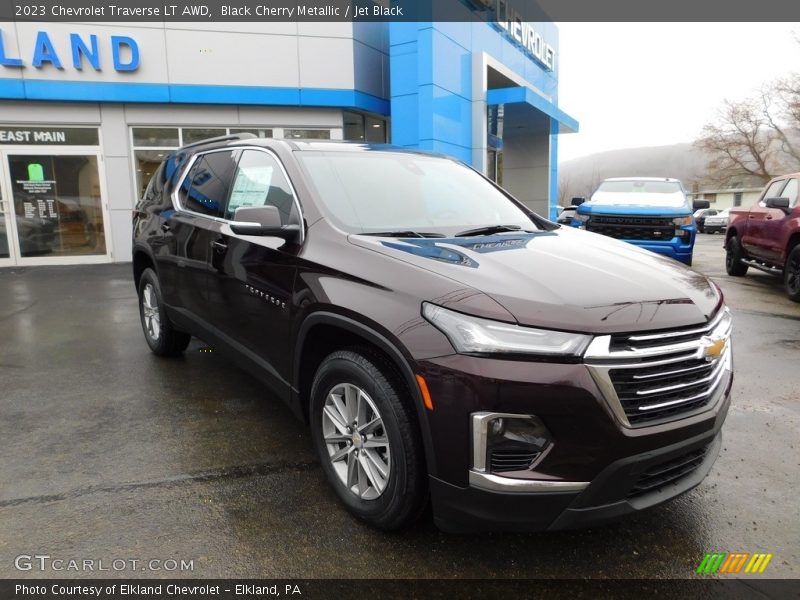 Black Cherry Metallic / Jet Black 2023 Chevrolet Traverse LT AWD