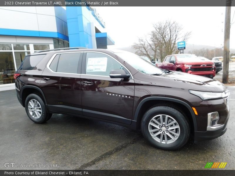 Black Cherry Metallic / Jet Black 2023 Chevrolet Traverse LT AWD