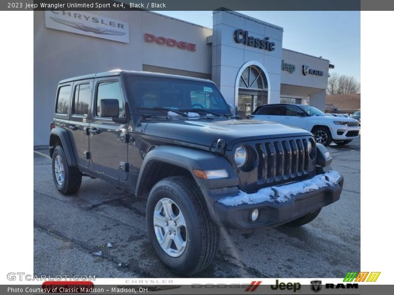 Black / Black 2023 Jeep Wrangler Unlimited Sport 4x4