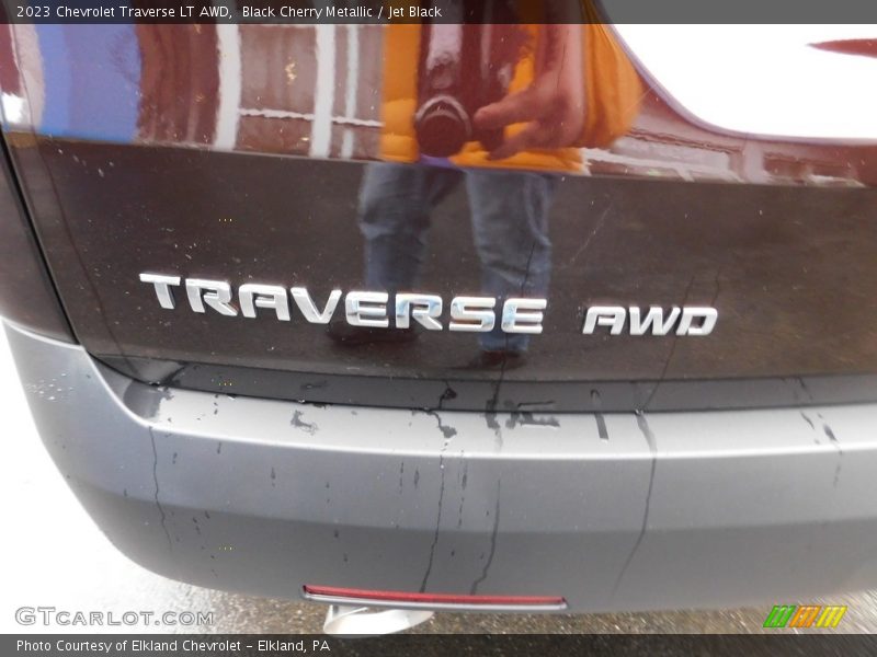 Black Cherry Metallic / Jet Black 2023 Chevrolet Traverse LT AWD
