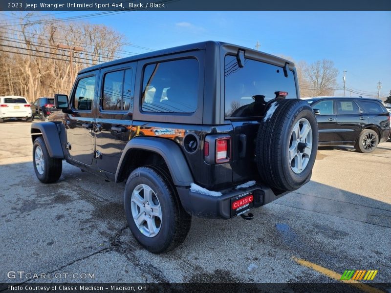 Black / Black 2023 Jeep Wrangler Unlimited Sport 4x4