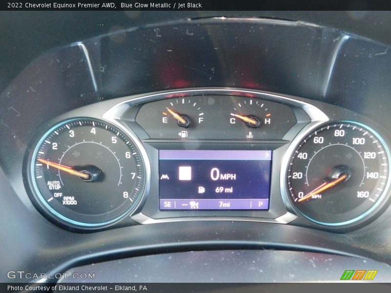 Blue Glow Metallic / Jet Black 2022 Chevrolet Equinox Premier AWD