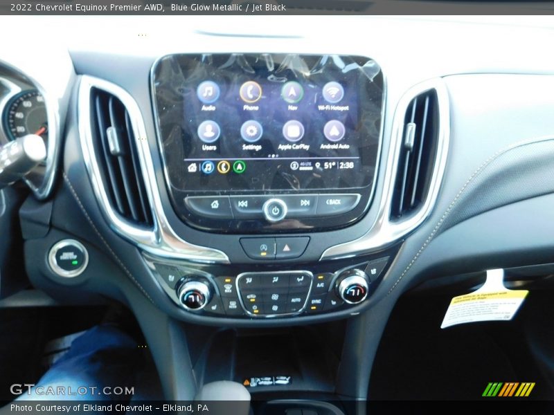 Blue Glow Metallic / Jet Black 2022 Chevrolet Equinox Premier AWD