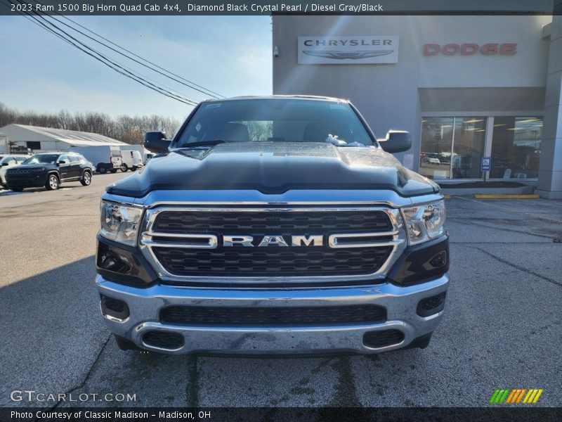 Diamond Black Crystal Pearl / Diesel Gray/Black 2023 Ram 1500 Big Horn Quad Cab 4x4