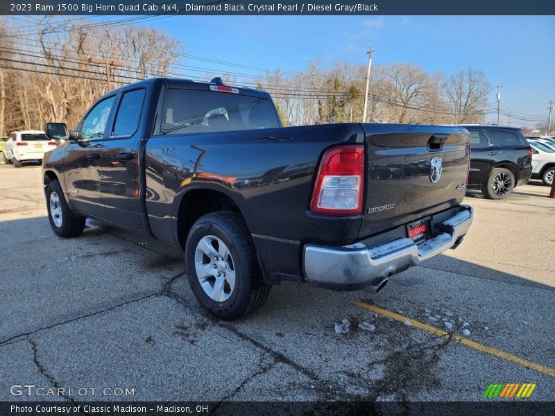 Diamond Black Crystal Pearl / Diesel Gray/Black 2023 Ram 1500 Big Horn Quad Cab 4x4