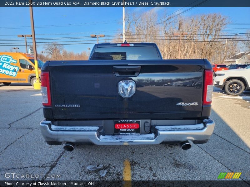 Diamond Black Crystal Pearl / Diesel Gray/Black 2023 Ram 1500 Big Horn Quad Cab 4x4