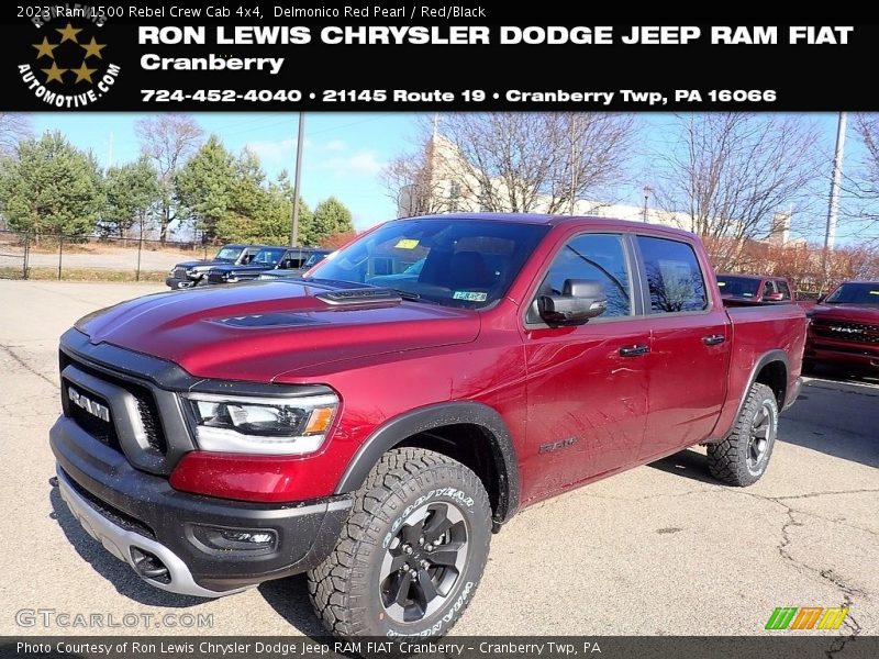 Delmonico Red Pearl / Red/Black 2023 Ram 1500 Rebel Crew Cab 4x4