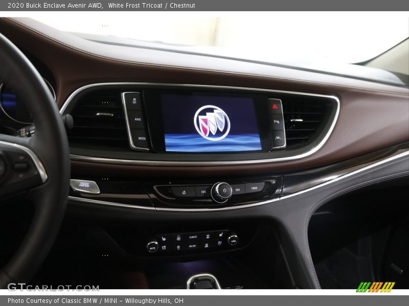 White Frost Tricoat / Chestnut 2020 Buick Enclave Avenir AWD