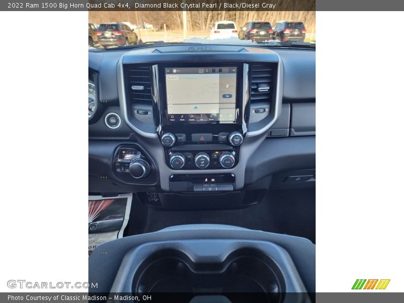 Diamond Black Crystal Pearl / Black/Diesel Gray 2022 Ram 1500 Big Horn Quad Cab 4x4
