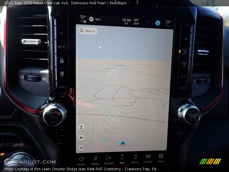 Navigation of 2023 1500 Rebel Crew Cab 4x4