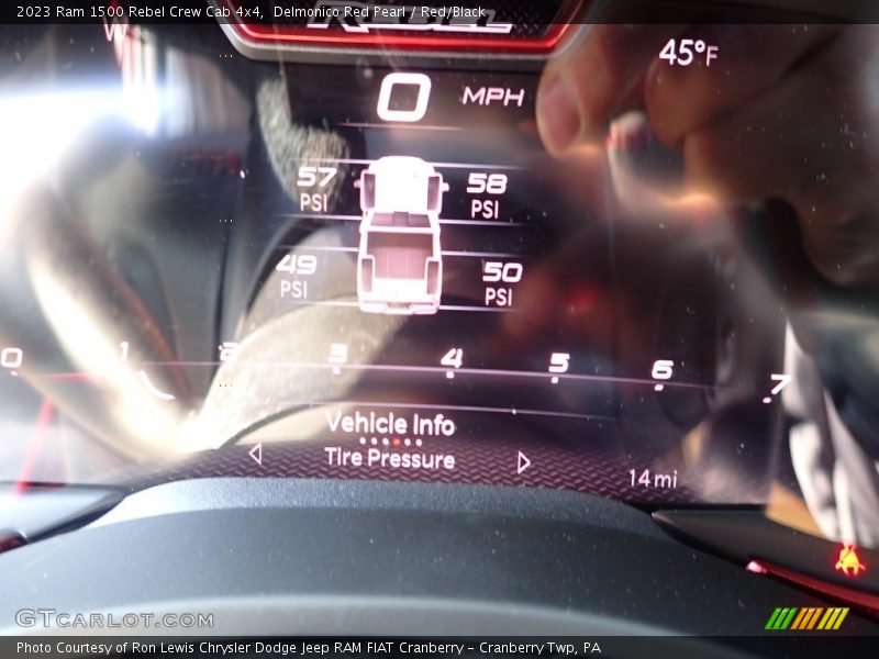 Delmonico Red Pearl / Red/Black 2023 Ram 1500 Rebel Crew Cab 4x4
