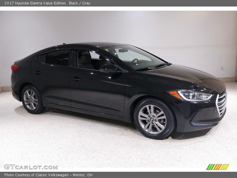 Black / Gray 2017 Hyundai Elantra Value Edition