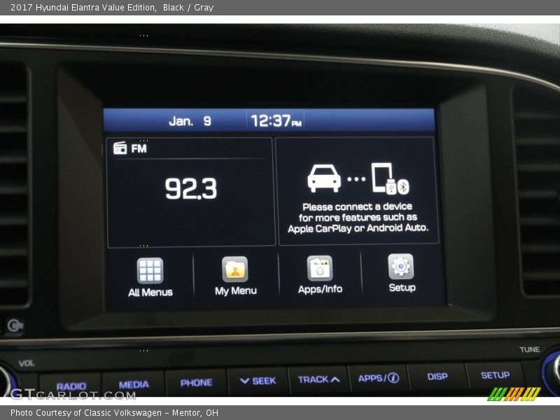 Black / Gray 2017 Hyundai Elantra Value Edition