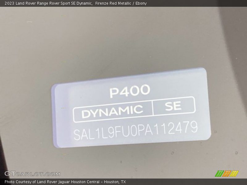  2023 Range Rover Sport SE Dynamic Logo