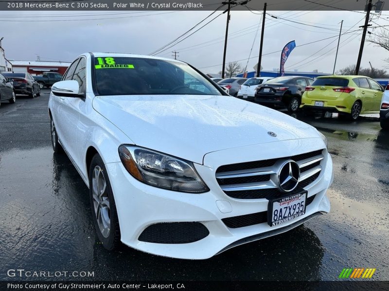 Polar White / Crystal Grey/Black 2018 Mercedes-Benz C 300 Sedan
