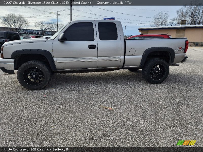 Graystone Metallic / Tan 2007 Chevrolet Silverado 1500 Classic LS Extended Cab 4x4