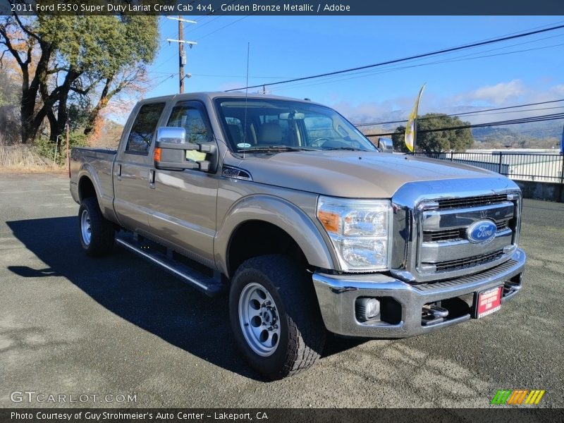 Golden Bronze Metallic / Adobe 2011 Ford F350 Super Duty Lariat Crew Cab 4x4