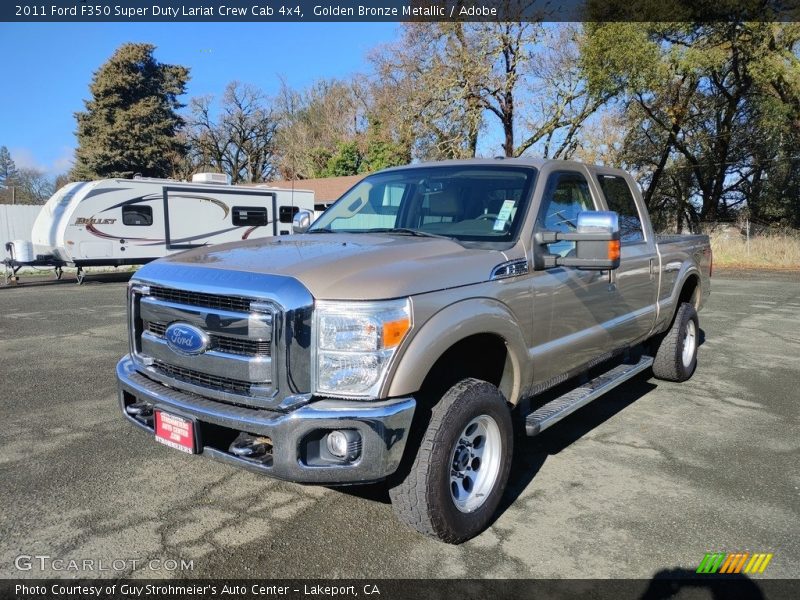 Golden Bronze Metallic / Adobe 2011 Ford F350 Super Duty Lariat Crew Cab 4x4